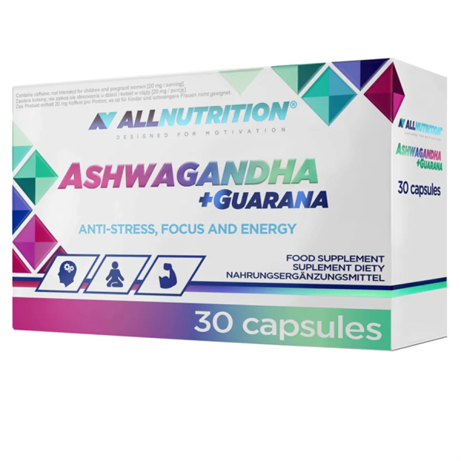 All Nutrition Ashwagandha + Guarana — 30 gélules